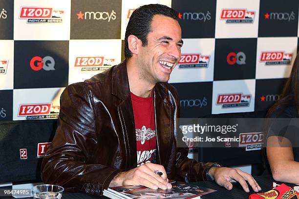Helio Castroneves attends the IZOD IndyCar Series Autograph Session at South Coast Plaza on April 14, 2010 in Costa Mesa, California.