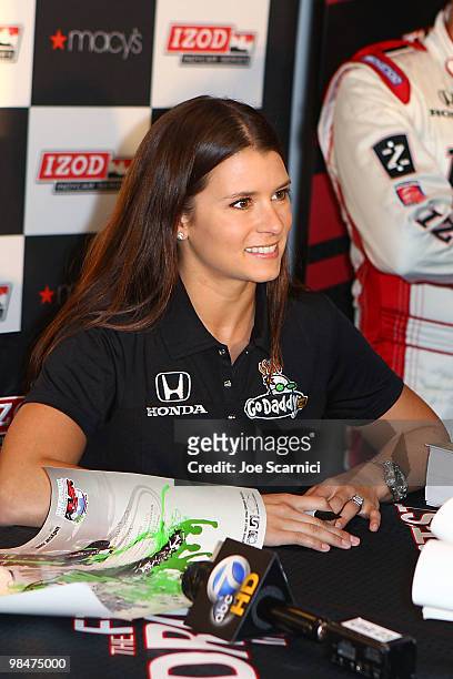 Danica Patrick attends the IZOD IndyCar Series Autograph Session at South Coast Plaza on April 14, 2010 in Costa Mesa, California.