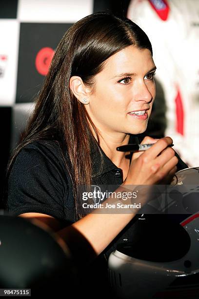 Danica Patrick attends the IZOD IndyCar Series Autograph Session at South Coast Plaza on April 14, 2010 in Costa Mesa, California.