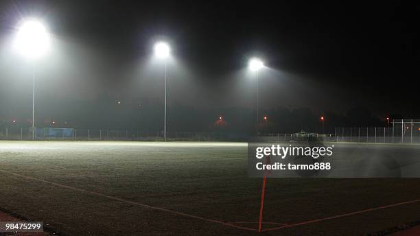 empty football (soccer) field - サッカー場　無人 ストックフォトと画像