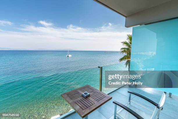 a view from balcony - beach house balcony stock pictures, royalty-free photos & images