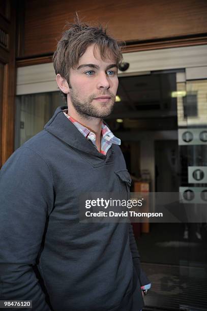 Chace Crawford sighting outside Radio 1 on April 15, 2010 in London, England.