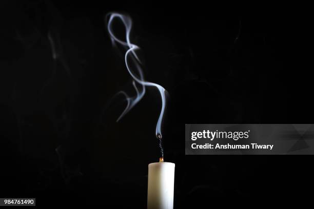 candle & smoke - candle stock pictures, royalty-free photos & images