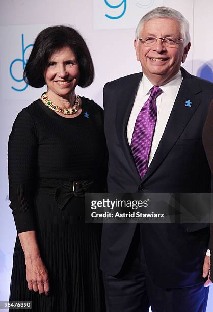 Commissioner of the National Basketball Association , David Stern and wife Diane Stern attend the 2010 Tip-Off For A Cure Dinner Gala at The...
