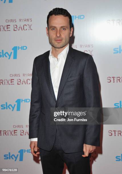 Actor Andrew Lincoln attends the special premiere of Sky One's 'Strike Back' at the Vue West End on April 15, 2010 in London, England.