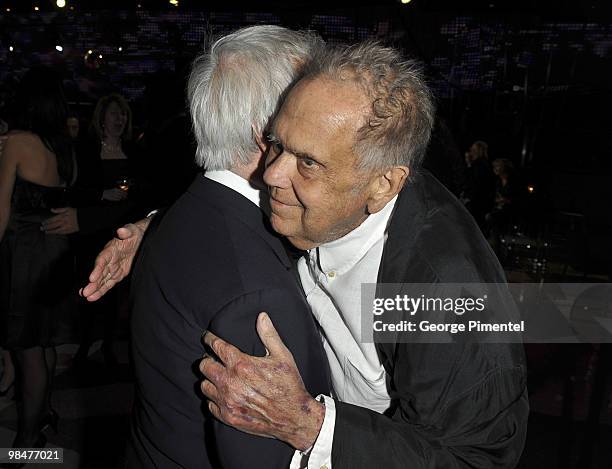 Actors Gordon Pinsent and Maury Chaykin arrives at the 30th Annual Genie Awards Gala at the Kool Haus on April 12, 2010 in Toronto, Canada.