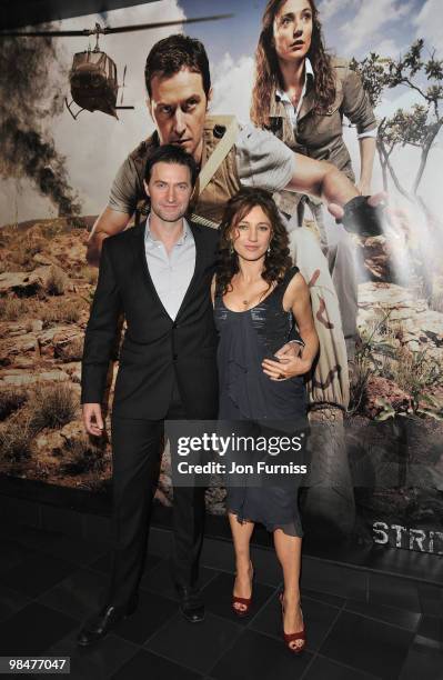 Actors Richard Armitage and Orla Brady attend the special premiere of Sky One's 'Strike Back' at the Vue West End on April 15, 2010 in London,...