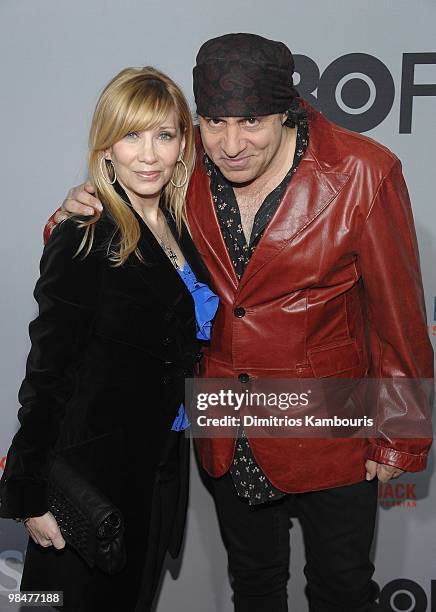 Steven Van Zandt and guest attend he premiere of HBO Film's "You Don't Know Jack" at the Ziegfeld Theatre on April 14, 2010 in New York City.