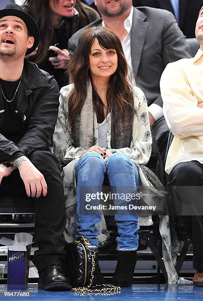 Nicole Richie attends the Chicago Bulls vs New York Knicks game at Madison Square Garden on February 17, 2010 in New York City.