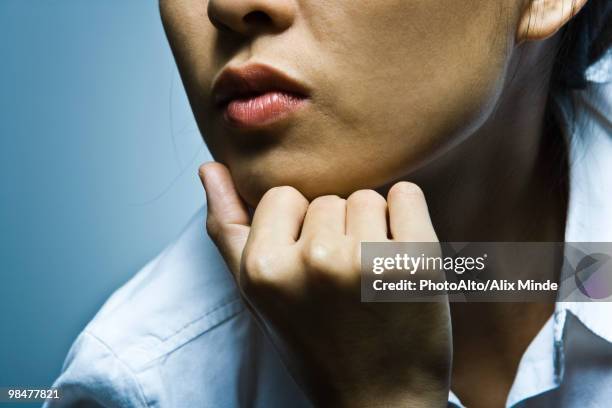 Hand Under Chain Hand Under Her Chin Photos and Premium High Res Pictures - Getty Images