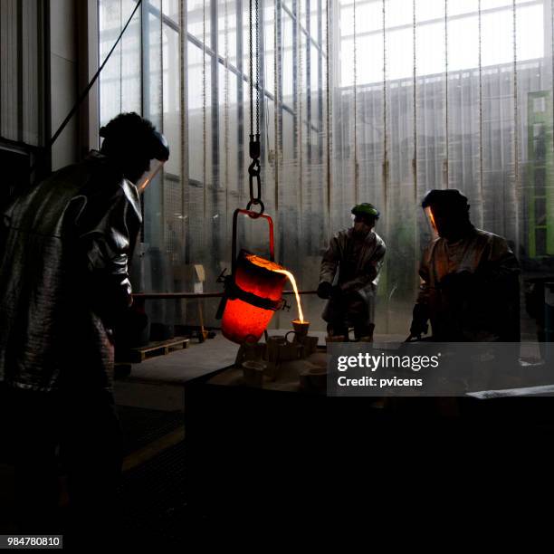 foundry workers - foundry worker stock pictures, royalty-free photos & images