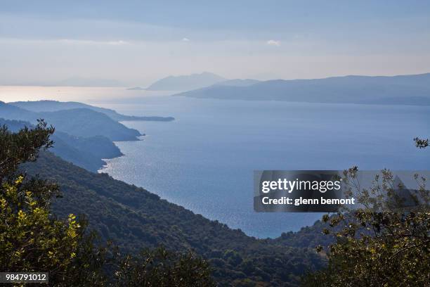 aegean reflection - スキアトス島 ストックフォトと画像