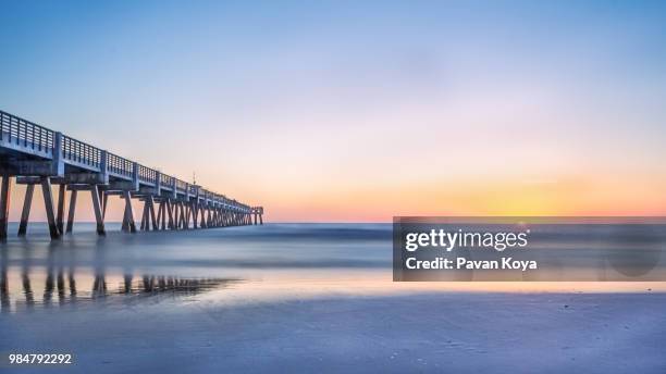 sunrise - jacksonville beach - jacksonville beach stock pictures, royalty-free photos & images