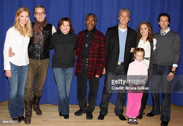 Joan Allen, Jeremy Irons, Marsha Mason, Andre De Shields, Michael T. Weiss, Hadley Delany, Margarita Levieva and Aaron Lazar attend a meet-and-greet...