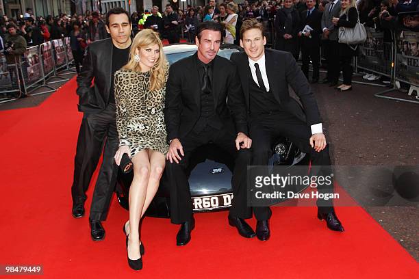 Adrian Paul, Meredith Ostrom, Gary Stretch and Lee Ryan arrive at the World premiere of 'The Heavy' held at the Odeon West End on April 15, 2010 in...