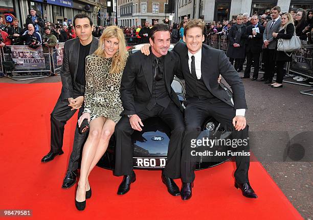 Actors Adrian Paul, Meredith Ostrom, Gary Stretch and Lee Ryan attend 'The Heavy' film premiere at the Odeon West End on April 15, 2010 in London,...