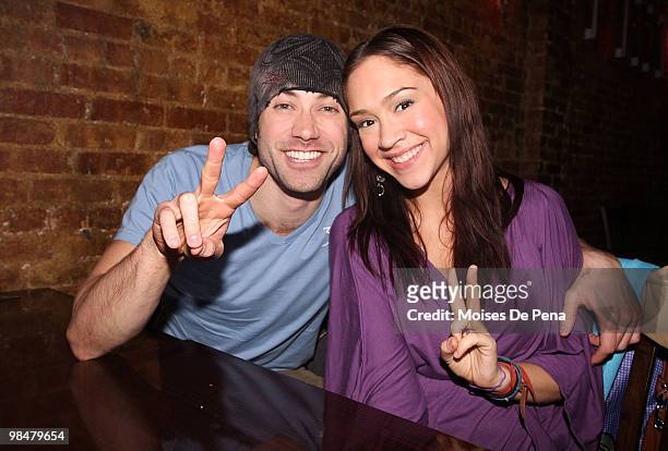 Ace Young and Diana DeGarmo visit Restaurant Yum Yum on April 14, 2010 in New York City.