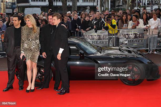 Adrian Paul, Meredith Ostrom, Gary Stretch and Lee Ryan arrive at the World premiere of 'The Heavy' held at the Odeon West End on April 15, 2010 in...