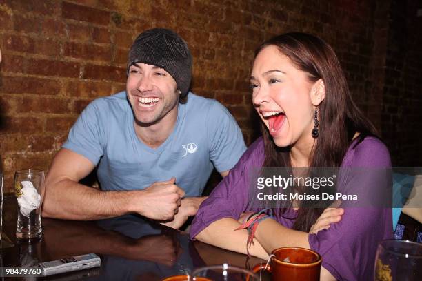 Ace Young and Diana DeGarmo visit Restaurant Yum Yum on April 14, 2010 in New York City.