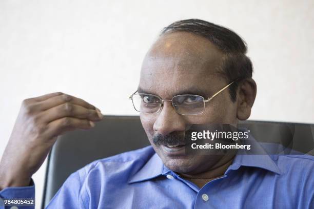 Sivan, chairman of the Indian Space Research Organisation , speaks during an interview in Bengaluru, India, on Thursday, May 24, 2018. India's space...
