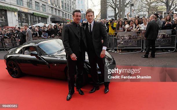 Gary Stretch and Lee Ryan attend the Premiere of 'The Heavy' at Odeon West End on April 15, 2010 in London, England.