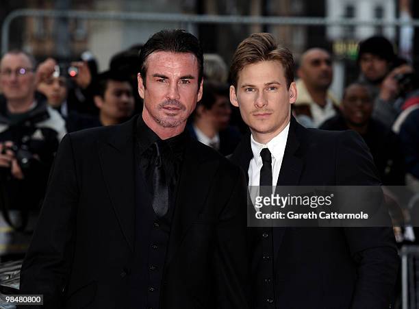 Gary Stretch and Lee Ryan arrive at 'The Heavy' UK film premiere at the Odeon West End on April 15, 2010 in London, England.