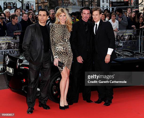 Adrian Paul, Meredith Ostrom, Gary Stretch and Lee Ryan arrive at 'The Heavy' UK film premiere at the Odeon West End on April 15, 2010 in London,...