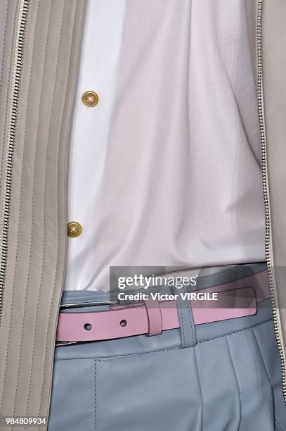 Model walks the runway during the Paul Smith Menswear Spring/Summer 2019 fashion show as part of Paris Fashion Week on June 24, 2018 in Paris, France.