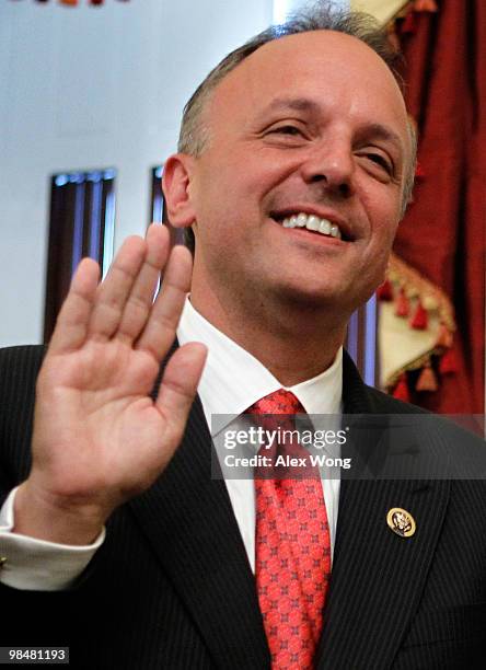 Rep. Ted Deutch poses for photographers during a ceremonial swearing-in April 15, 2010 on Capitol Hill in Washington, DC. Deutch was elected to fill...