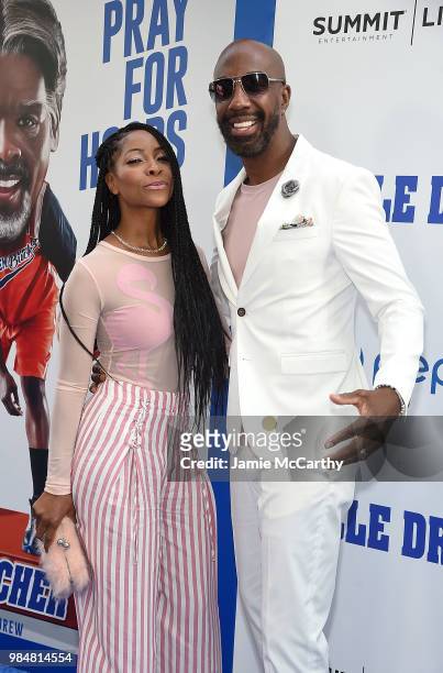 Shahidah Omar and JB Smoove attend the "Uncle Drew" New York Premiere on June 26, 2018 in New York City.
