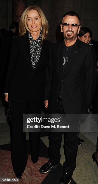 Ringo Starr and Barbara Bach attend the private view of exhibition 'Grace Kelly: Style Icon', at the Victoria & Albert Museum on April 15, 2010 in...