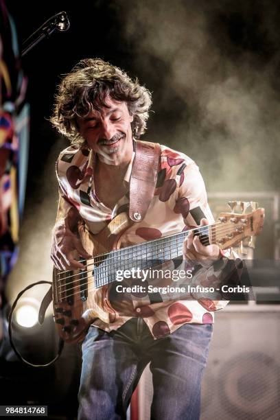 Elio of Elio e le Storie Tese performs on stage at CarroPonte on June 26, 2018 in Milan, Italy.