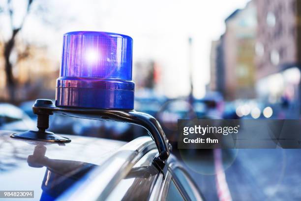 police light on a civil car of the german police - (berlin, germany) - police stock pictures, royalty-free photos & images