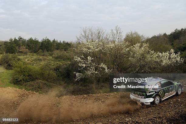 Matthew Wilson of Great Britain and Scott Martin of Great Britain compete in their Stobart Ford Focus during the Shakedown of the WRC Rally of Turkey...