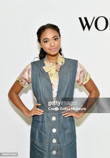 Chandler Kinney attends the Wolk Morais Collection 7 Fashion Show at The Jeremy Hotel on June 26, 2018 in West Hollywood, California.