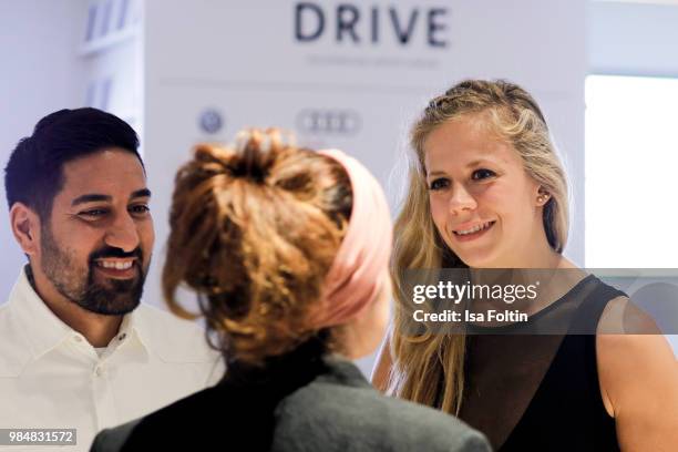 Champion Julia Dorny and guest during the 8th edition of the Berlin concert series 'Neue Meister' at Volkswagen Group Forum DRIVE on June 26, 2018 in...