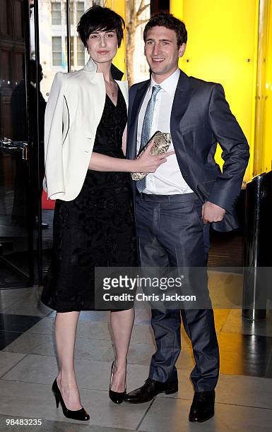 Model Erin O' Connor and guest attend the private view of exhibition 'Grace Kelly: Style Icon', at the Victoria & Albert Museum on April 15, 2010 in...
