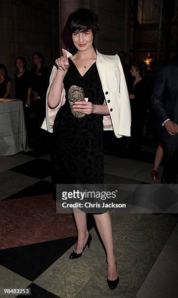 Model Erin O' Conner attends the private view of exhibition 'Grace Kelly: Style Icon', at the Victoria & Albert Museum on April 15, 2010 in London,...