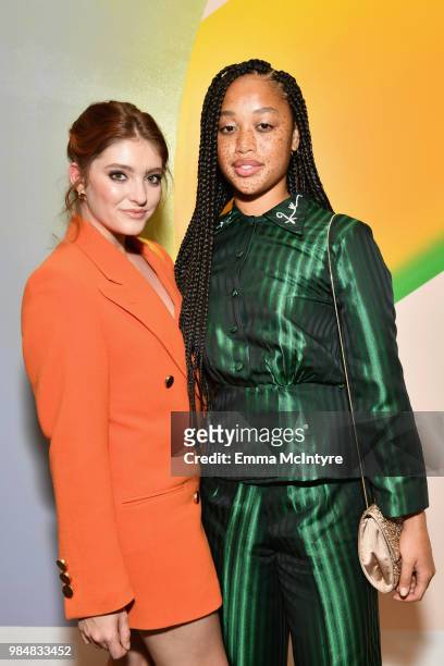 Willow Shields and Salem Mitchell attend the Wolk Morais Collection 7 Fashion Show at The Jeremy Hotel on June 26, 2018 in West Hollywood, California.