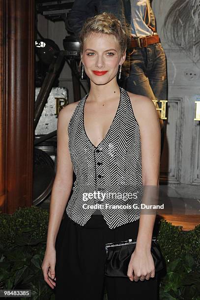 Melanie Laurent arrives to the Ralph Lauren dinner to celebrate the opening of the flagship on April 14, 2010 in Paris, France.