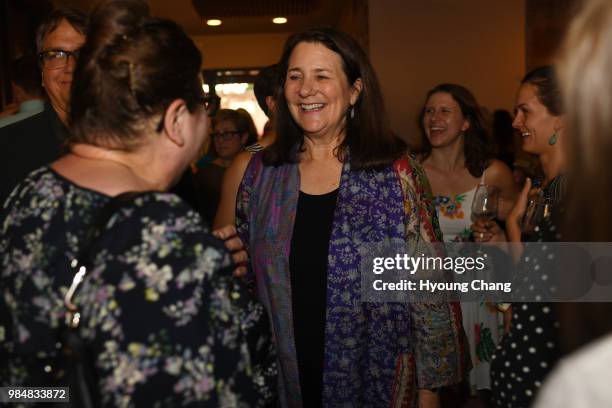 Rep. Diana DeGette celebrates her leading challenger Saira Rao in Democratic primary for Denver-based congressional seat with her family and...