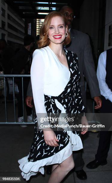 Jessica Chastain is seen on June 26, 2018 in New York City.