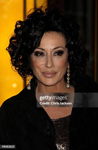 Nancy Dell'Olio attends the private view of exhibition 'Grace Kelly: Style Icon', at the Victoria & Albert Museum on April 15, 2010 in London,...