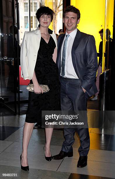 Model Erin O' Conner and guest attend the private view of exhibition 'Grace Kelly: Style Icon', at the Victoria & Albert Museum on April 15, 2010 in...