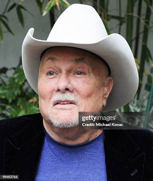 Actor Tony Curtis arrives at the Hollywood Chamber of Commerce 89th Annual Installation & Awards Luncheon at The Roosevelt Hotel on April 15, 2010 in...