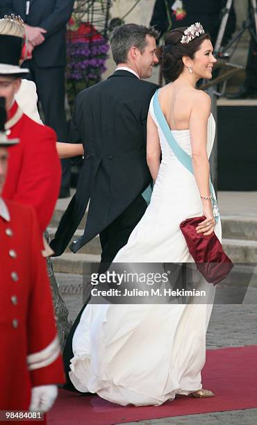 Crown Princess Mary of Denmark, Crown Prince Frederik of Denmark attend the Gala Performance in celebration of Queen Margrethe's 70th Birthday on...