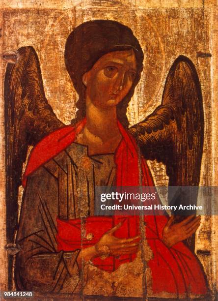 18th century Russian orthodox icon of the Archangel Michael. Tretyakov Gallery. Moscow. Russia.