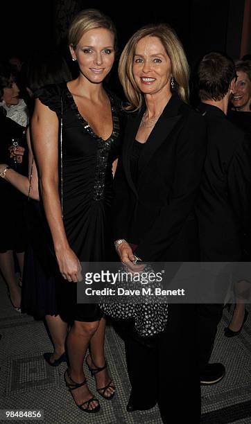 Charlene Wittstock and Barbara Bach attend the private view of exhibition 'Grace Kelly: Style Icon', at the Victoria & Albert Museum on April 15,...