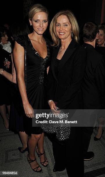 Charlene Wittstock and Barbara Bach attend the private view of exhibition 'Grace Kelly: Style Icon', at the Victoria & Albert Museum on April 15,...