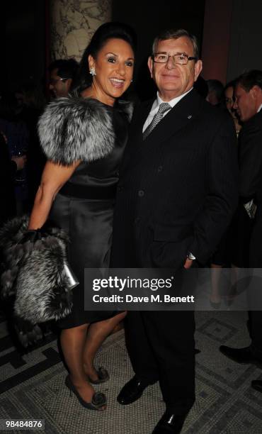 Gerald Ronson with wife Gail attend the private view of exhibition 'Grace Kelly: Style Icon', at the Victoria & Albert Museum on April 15, 2010 in...